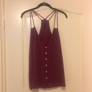 Burgundy flowy top